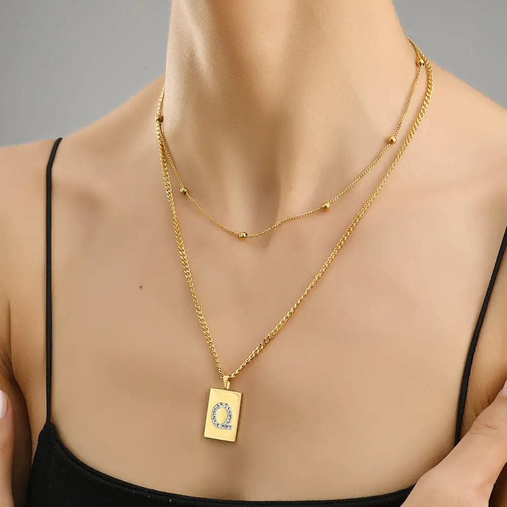 Sero Letter-Q Halskette Gold