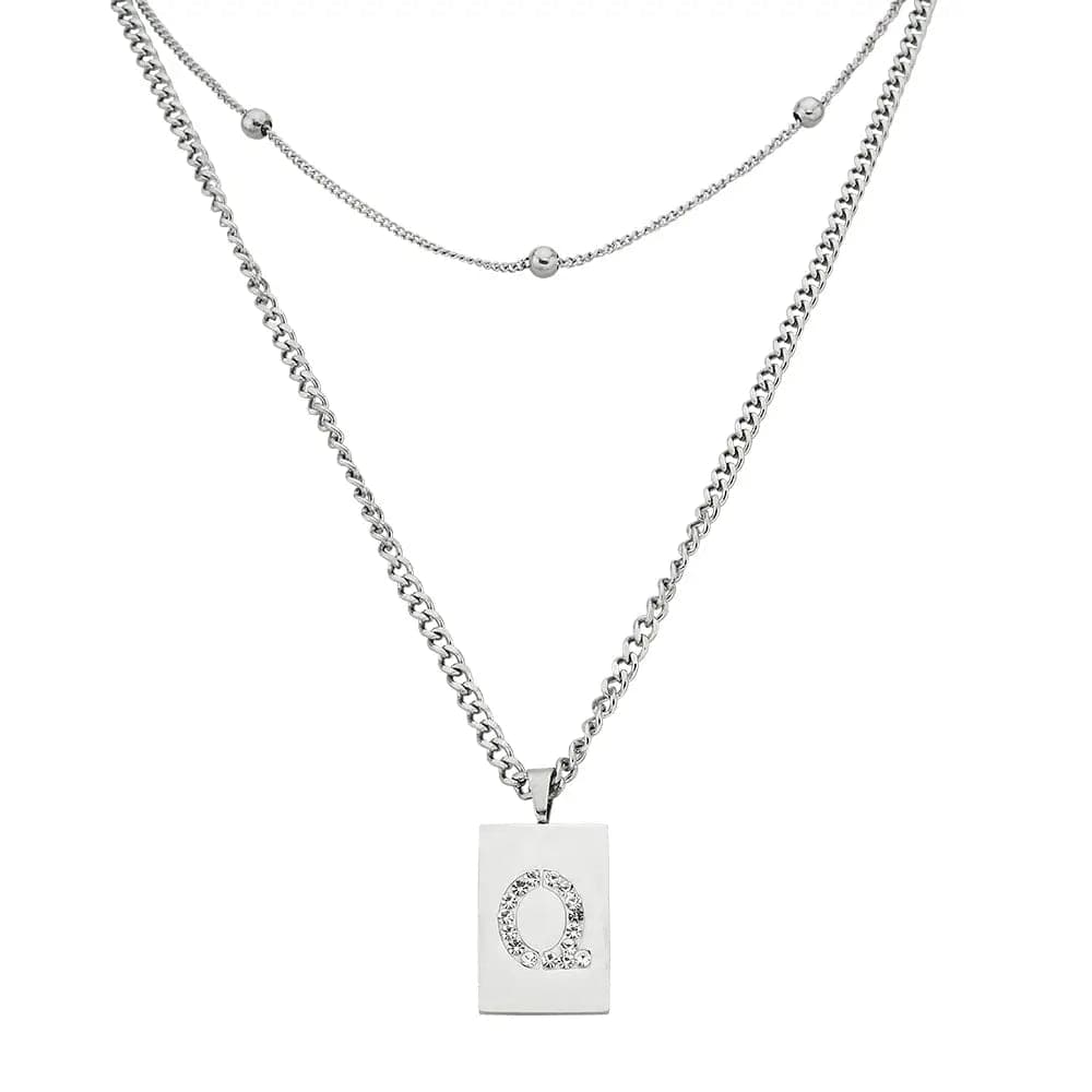 Sero Letter-Q Halskette Weiß