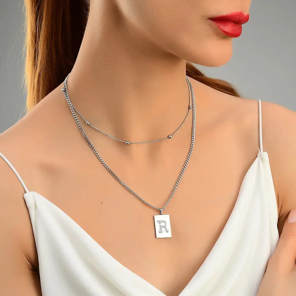 Sero Letter-R Halskette Weiß