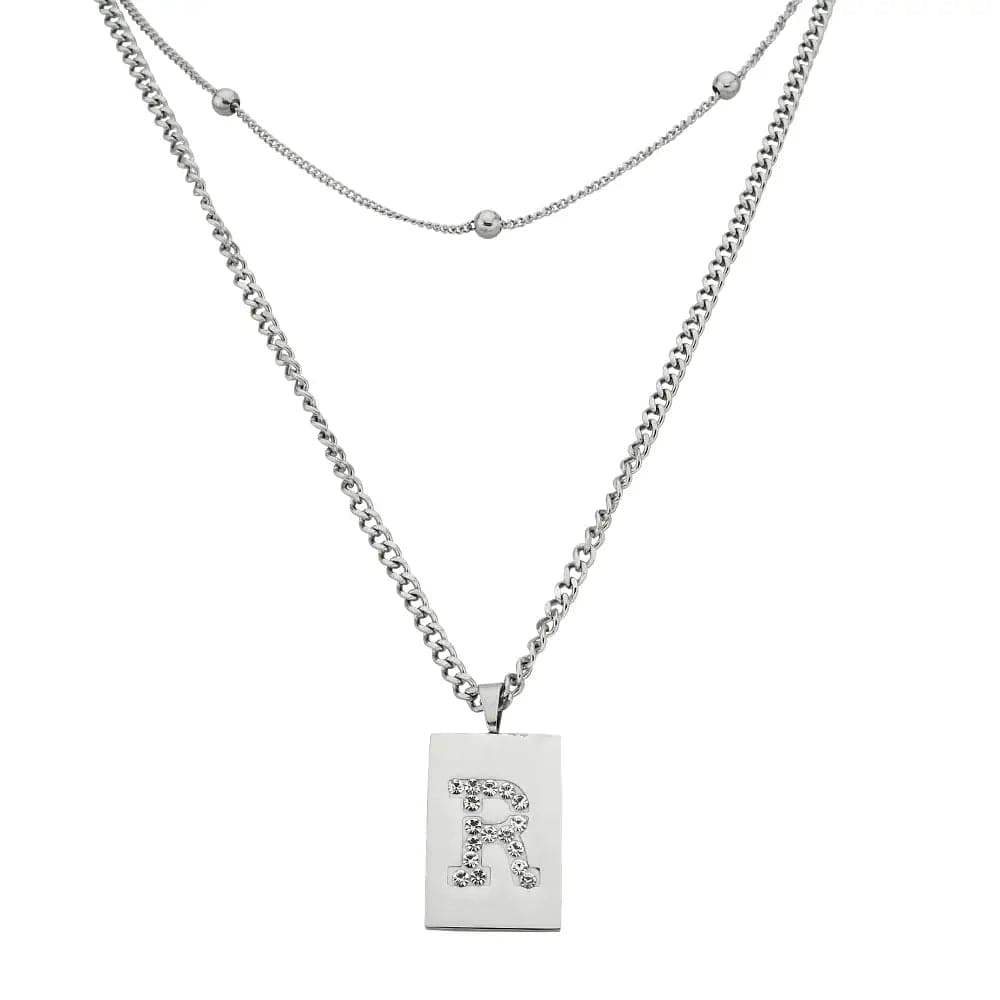Sero Letter-R Halskette Weiß