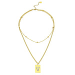 Sero Letter-V Halskette Gold