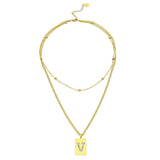 Sero Letter-V Halskette Gold