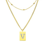 Sero Letter-V Halskette Gold