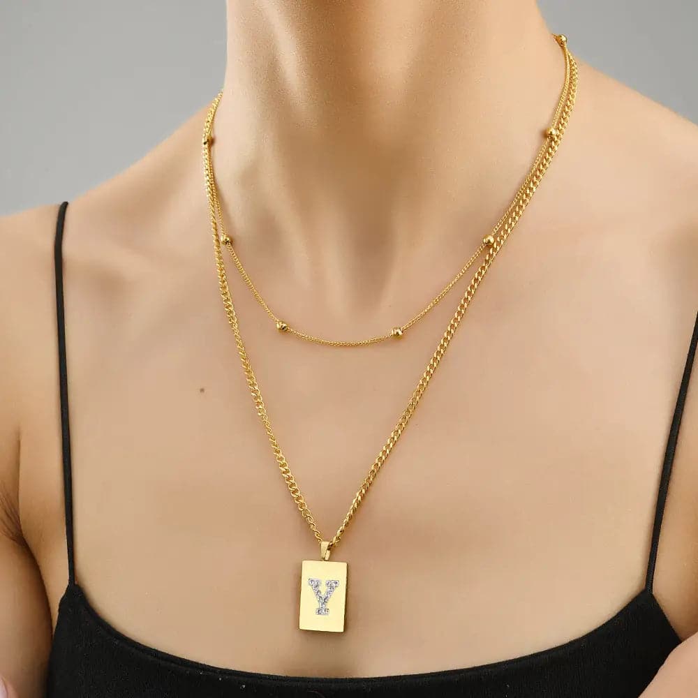 Sero Letter-Y Halskette Gold