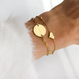 'YOU & ME' heart bracelet