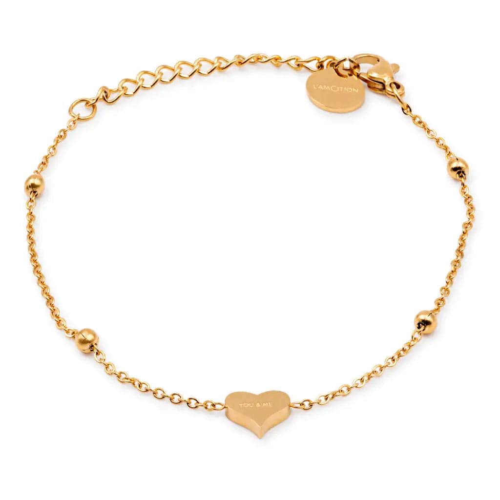 'YOU & ME' heart bracelet