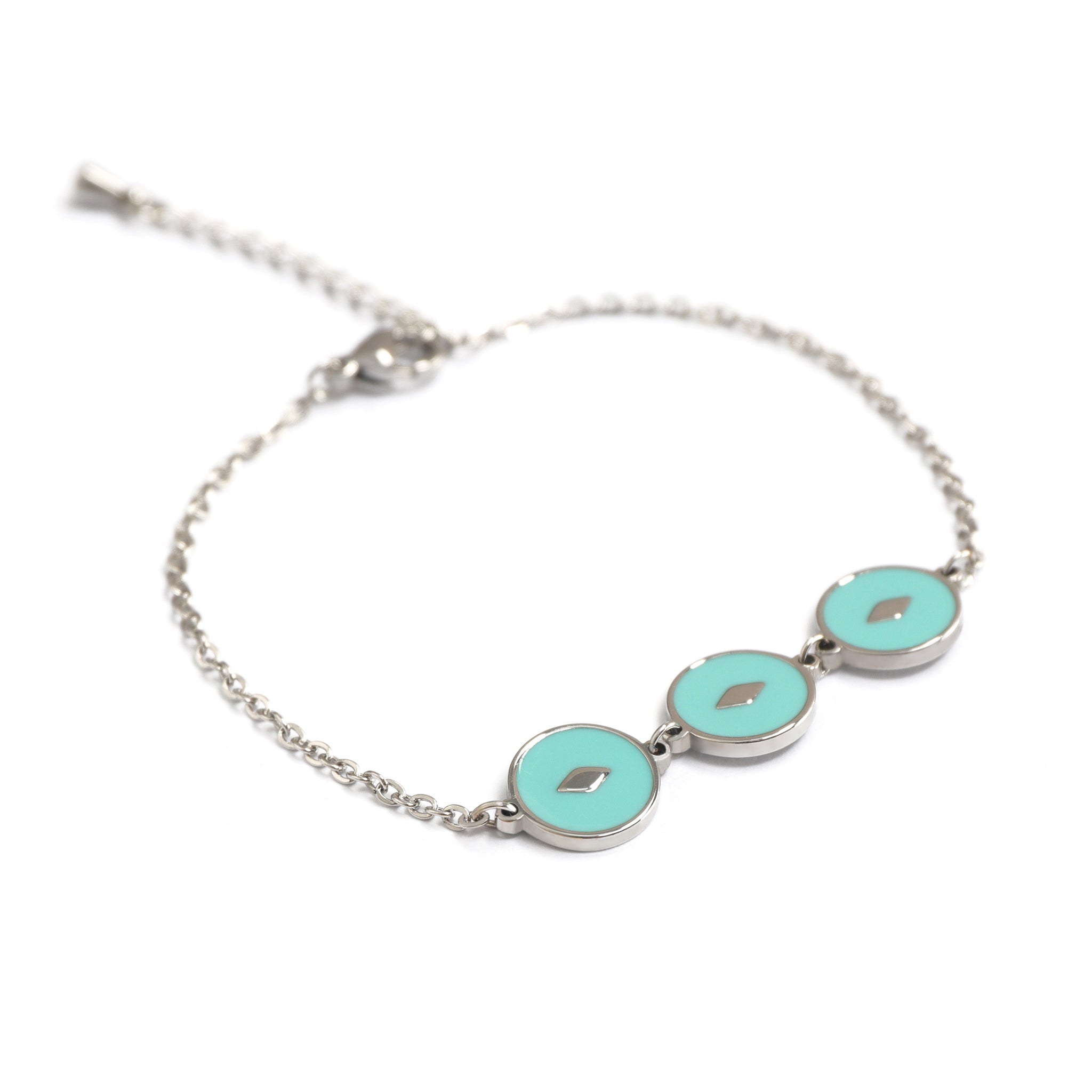Karena Türkis Armband Weiß