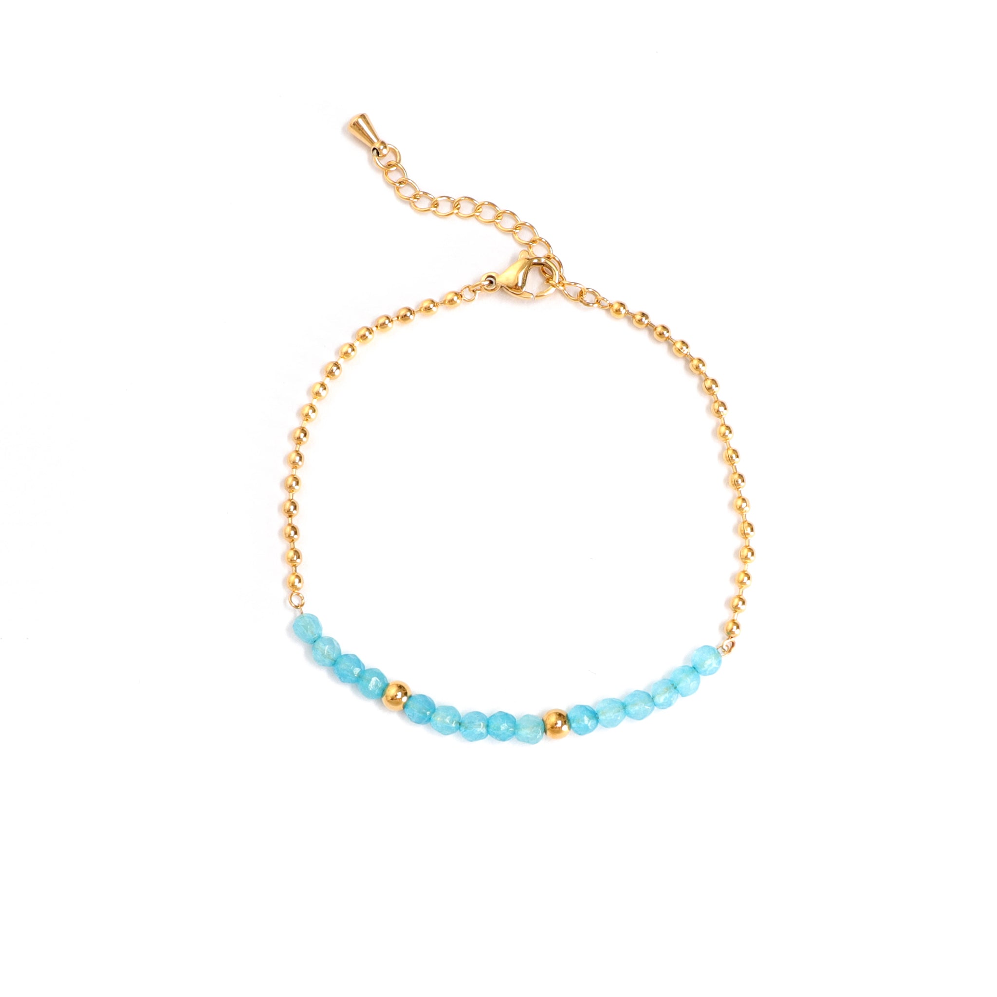 Yoshile Blau Armband Gold