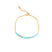 Yoshile Blau Armband Gold