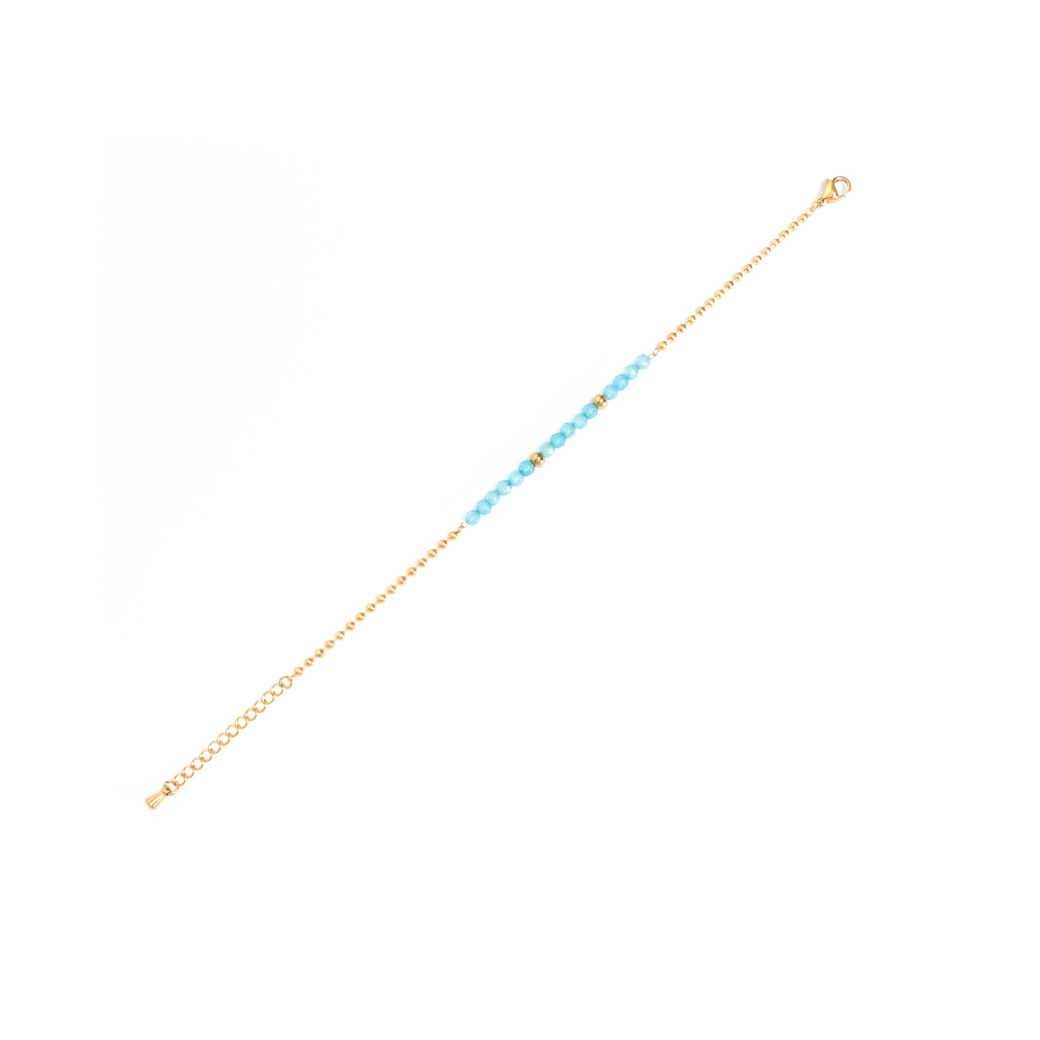 Yoshile Blau Armband Gold