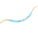 Yoshile Blau Armband Gold