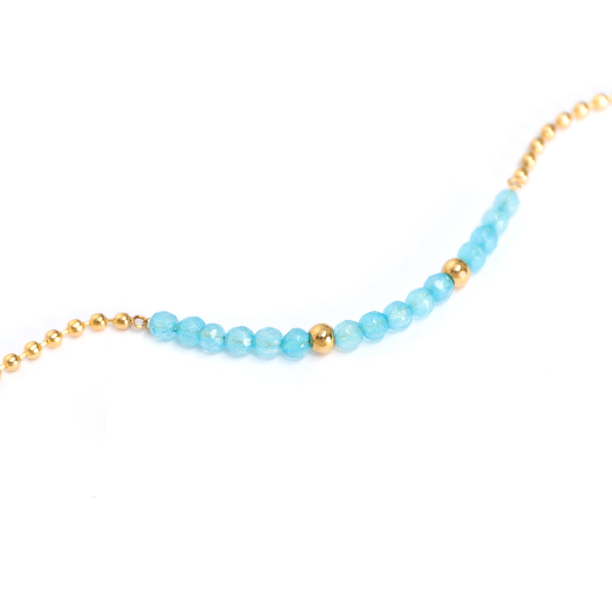 Yoshile Blau Armband Gold