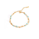 Regable Blau Armband Gold