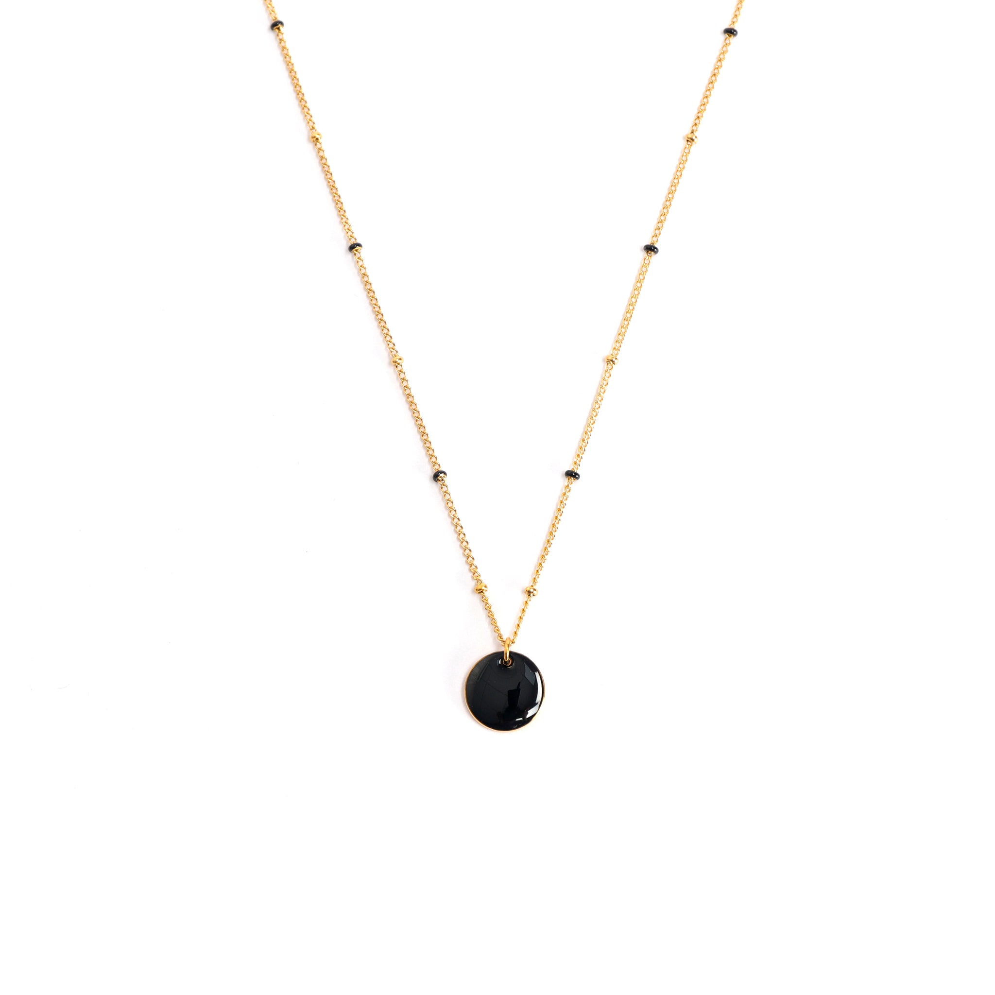 Sawinta Schwarz Halskette Gold