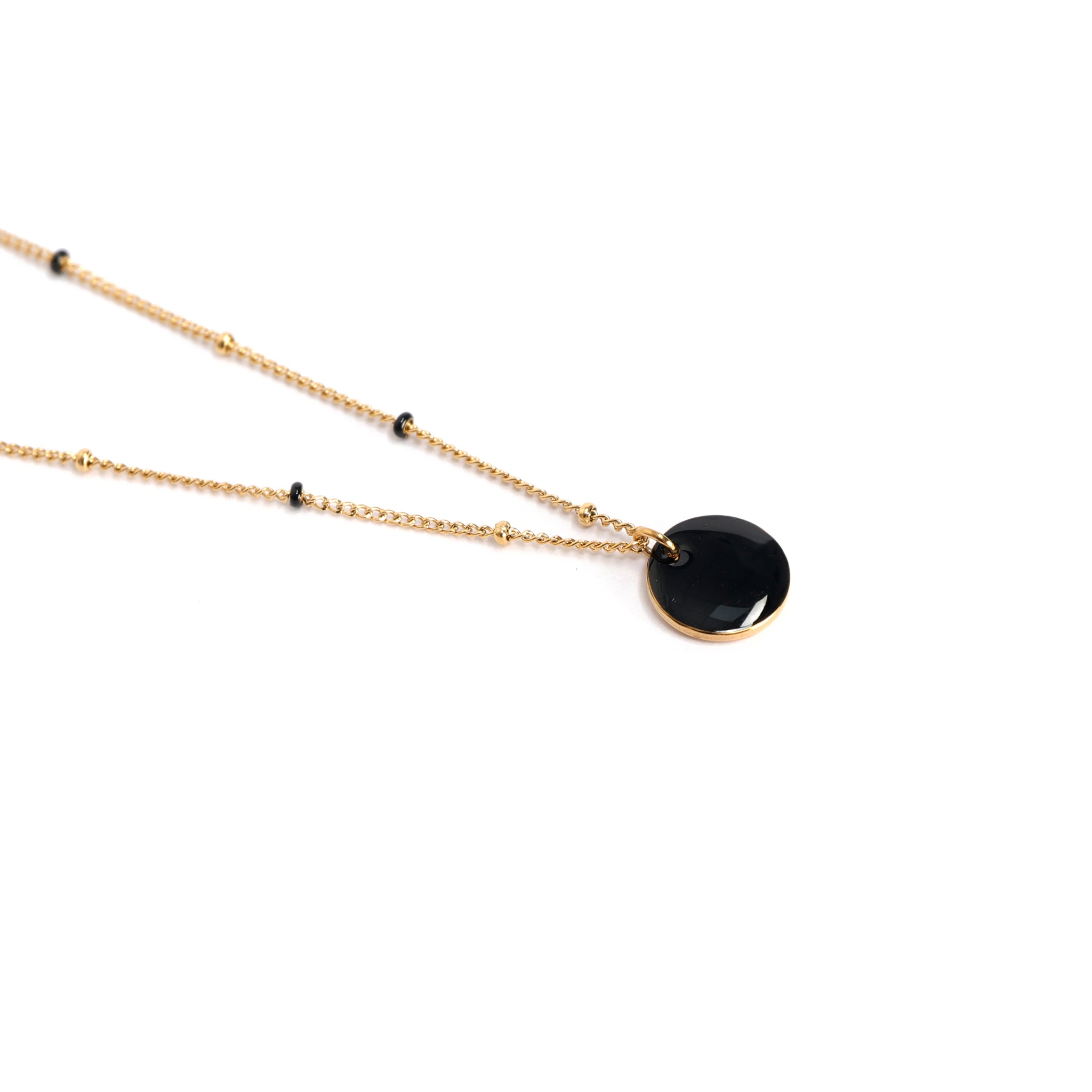 Sawinta Schwarz Halskette Gold