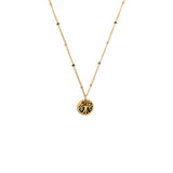 Tiryegg Schwarz Halskette Gold