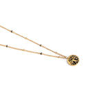 Tiryegg Schwarz Halskette Gold