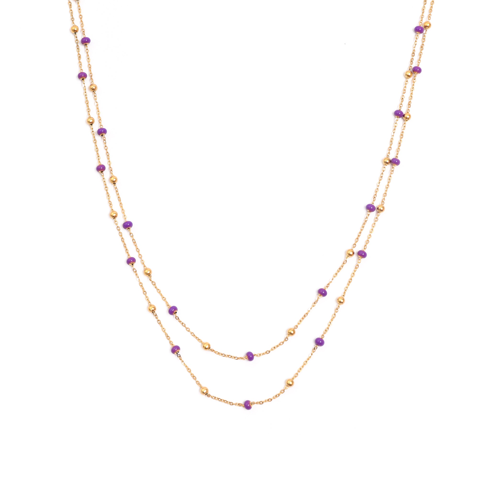 Remitus Lila Halskette Gold