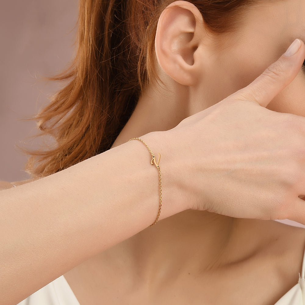 Pfer Letter-V Armband Gold