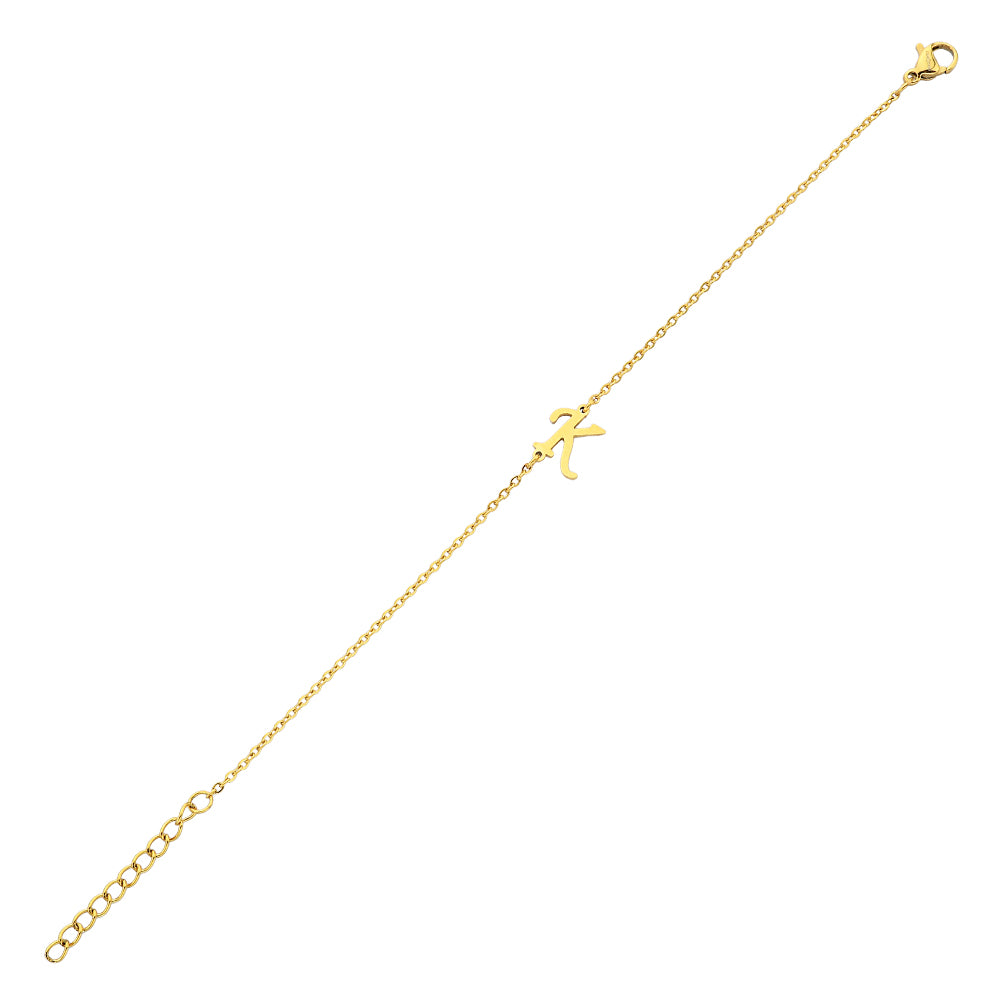 Pfer Letter-K Armband Gold