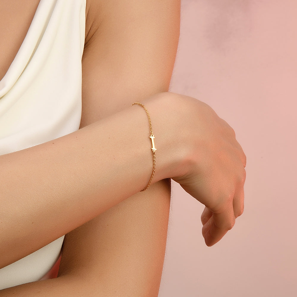Pfer Letter-I Armband Gold