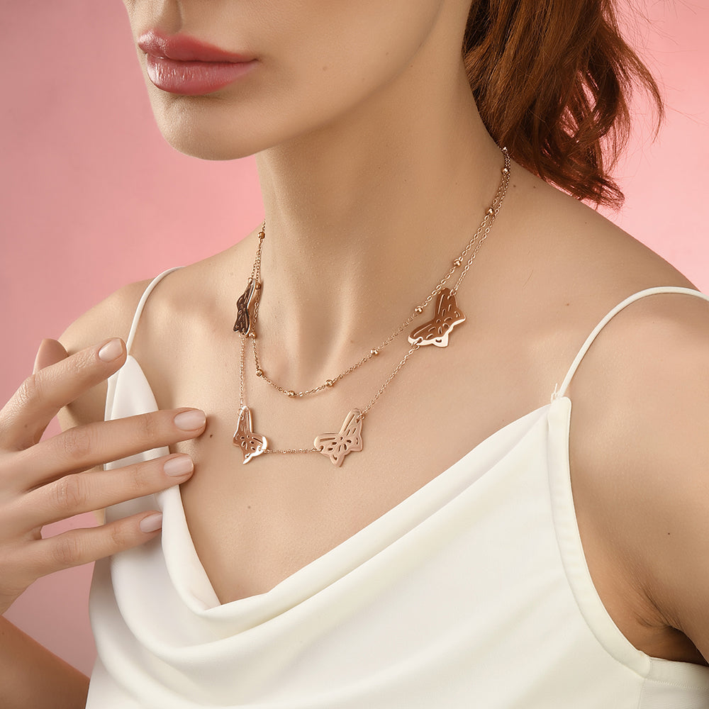 Fold Halskette Rose