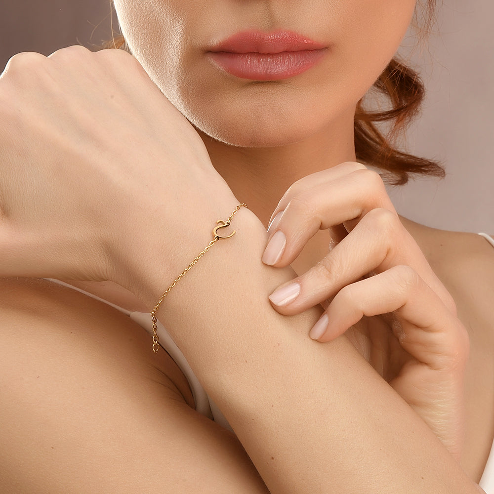 Pfer Letter-U Armband Gold
