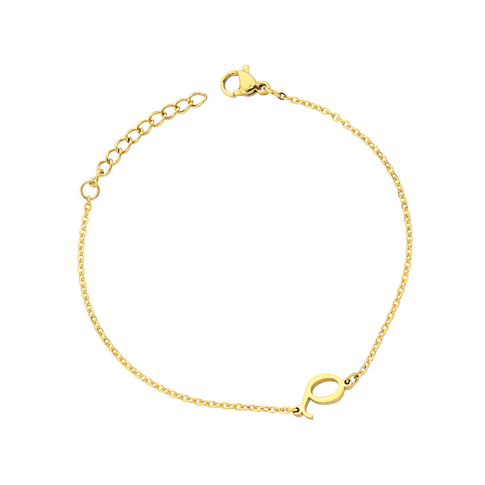 Pfer Letter-Q Armband Gold