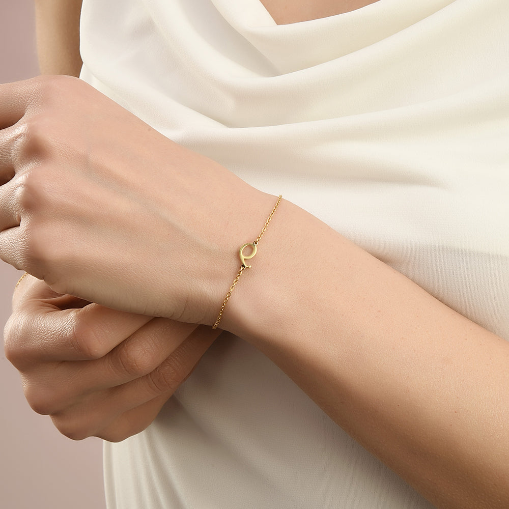 Pfer Letter-Q Armband Gold