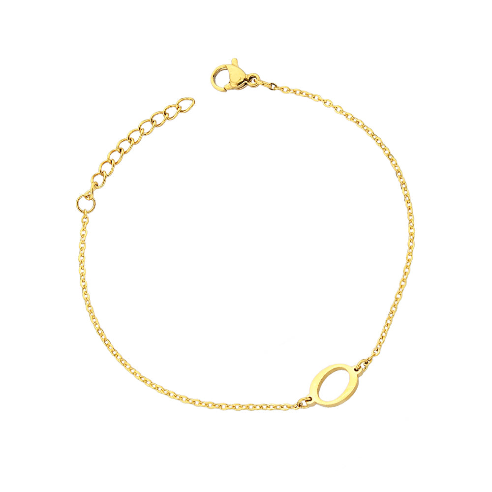 Pfer Letter-O Armband Gold