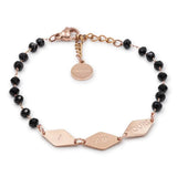 'I AM YOURS' black pearls bracelet