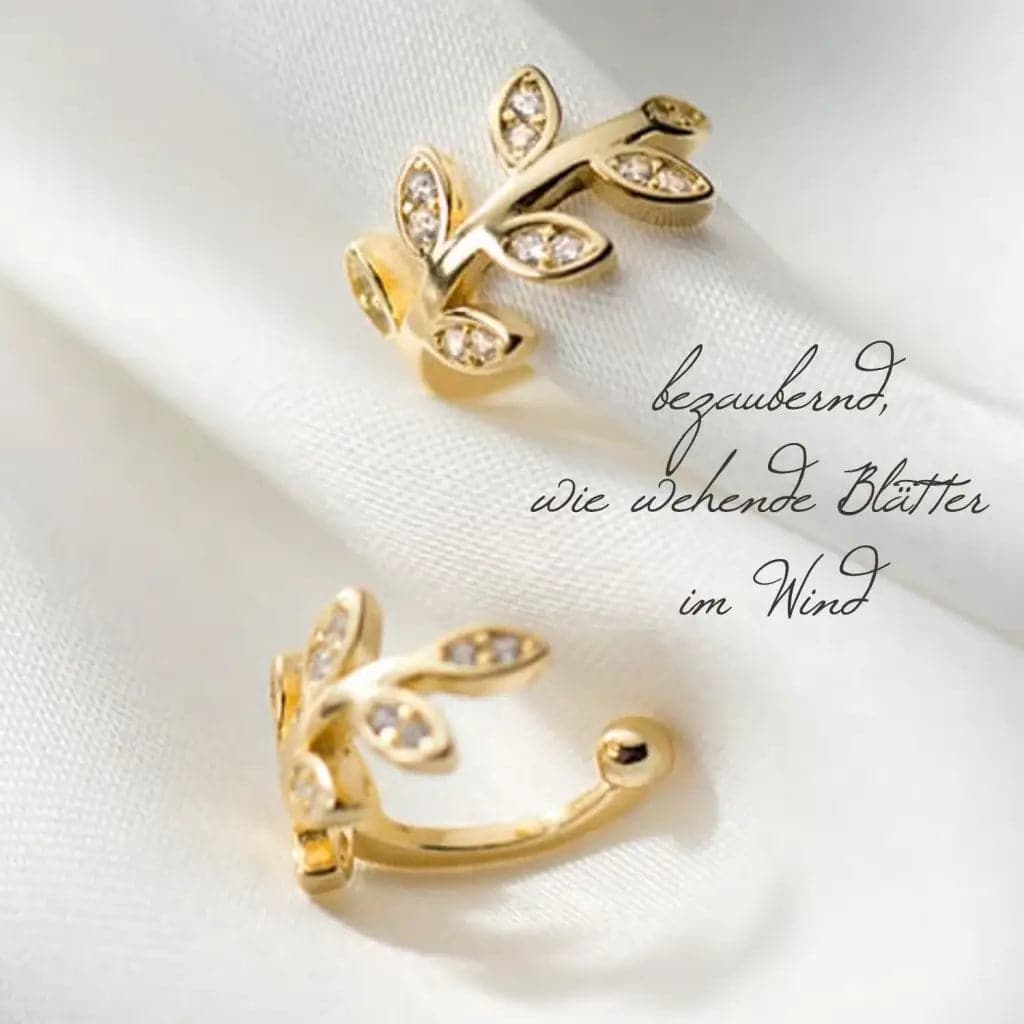 Leaf clip earrings