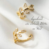 Leaf clip earrings