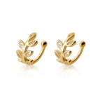 Leaf clip earrings