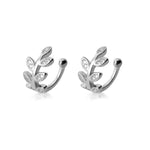 Leaf clip earrings
