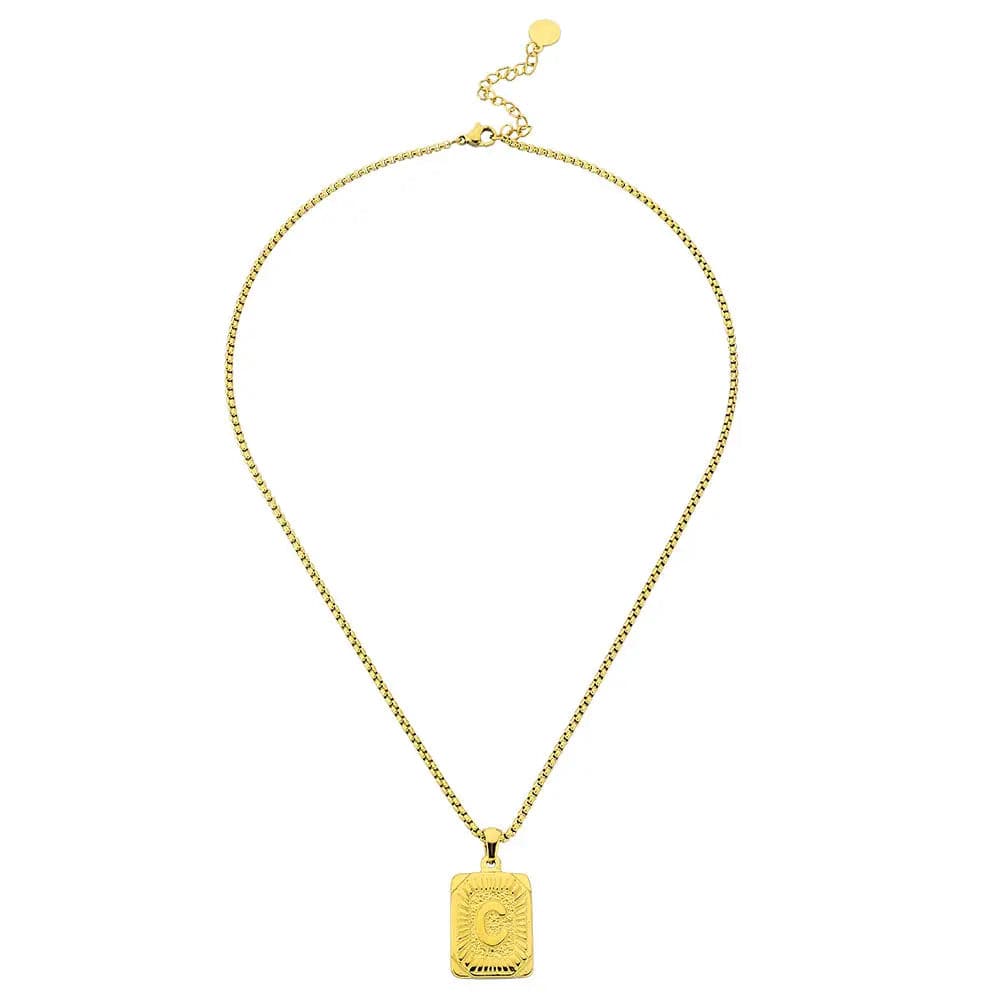 Lost Letter-C Halskette Gold