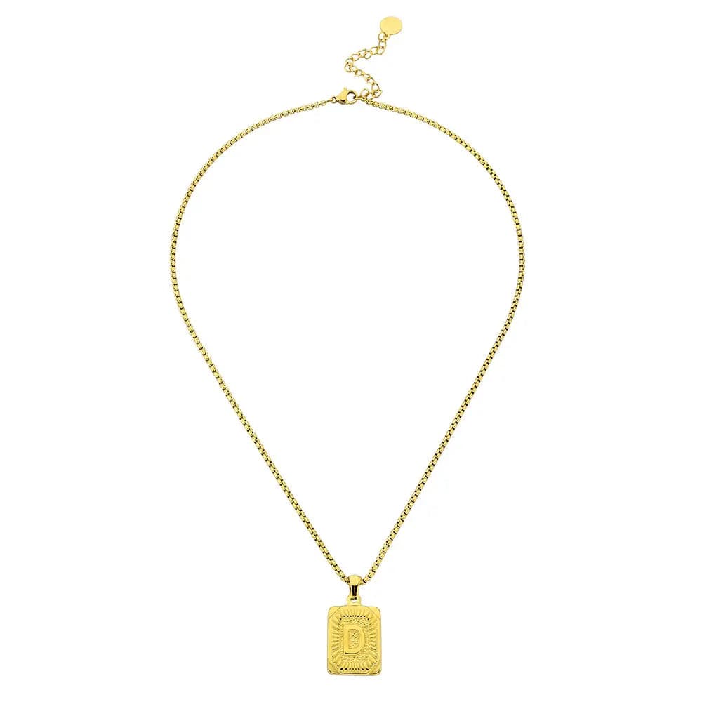 Lost Letter-D Halskette Gold