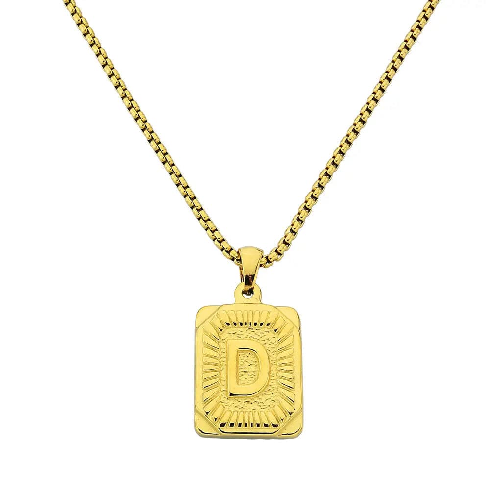 Lost Letter-D Halskette Gold