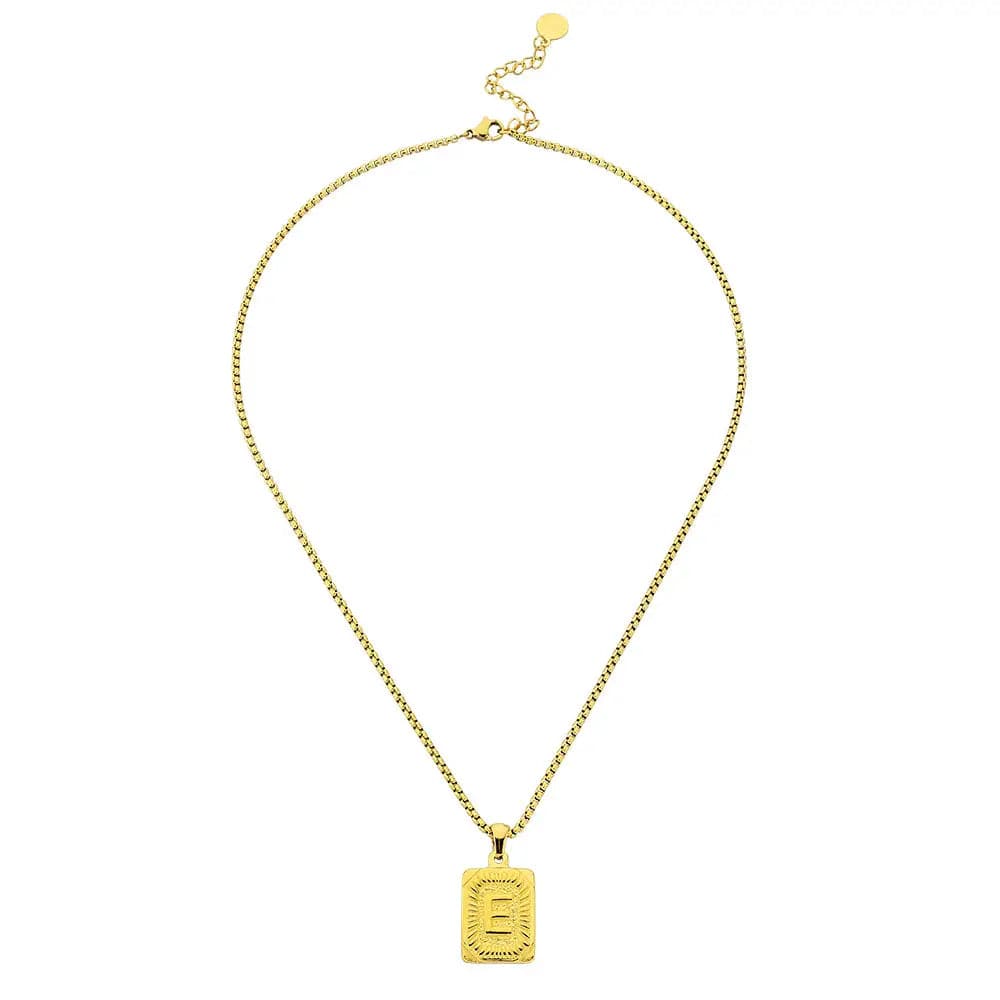 Lost Letter-E Halskette Gold