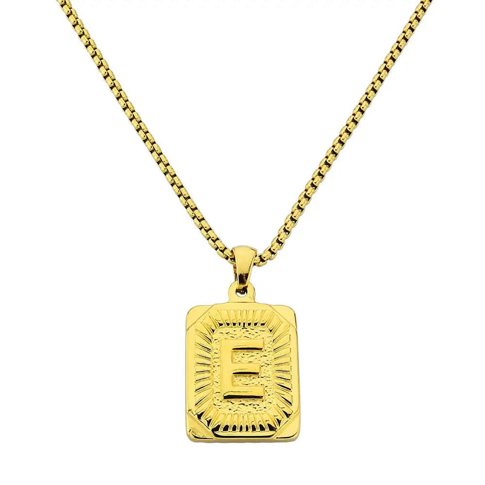 Lost Letter-E Halskette Gold