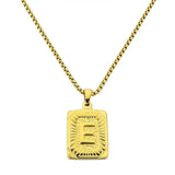 Lost Letter-E Halskette Gold