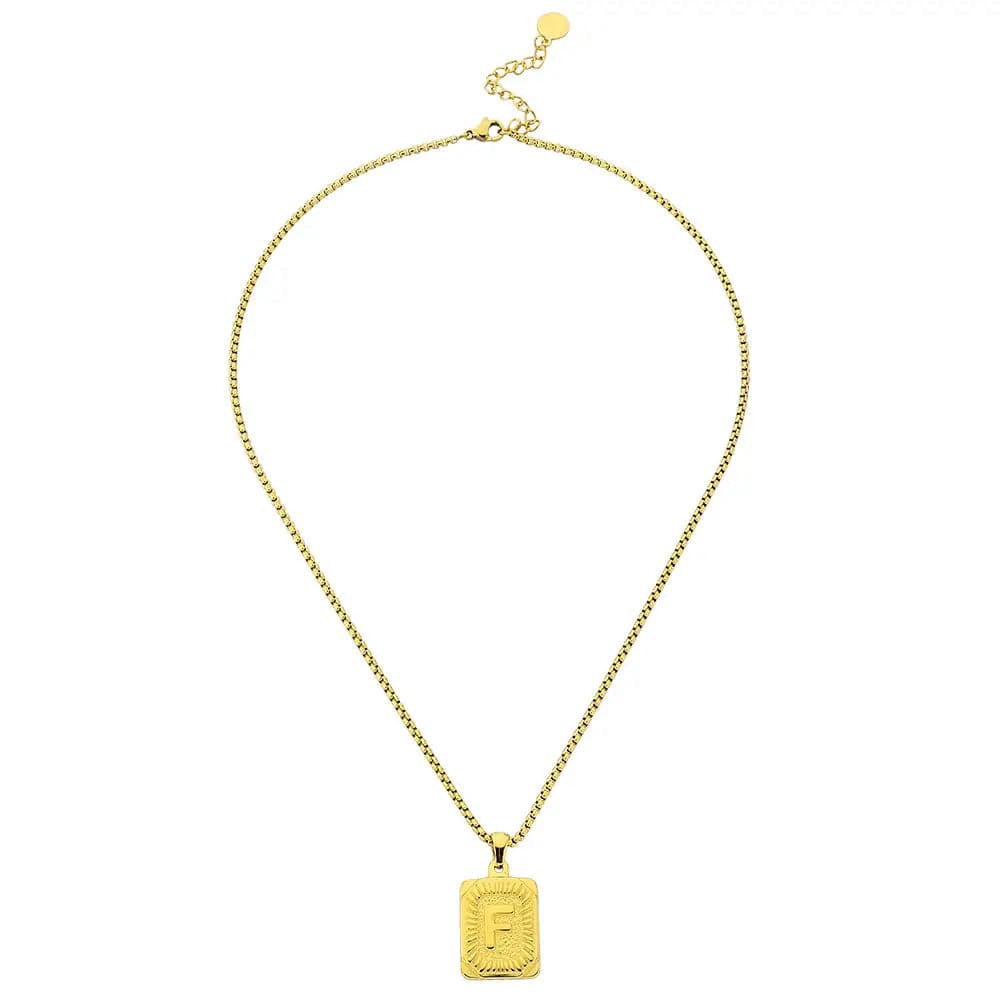 Lost Letter-F Halskette Gold