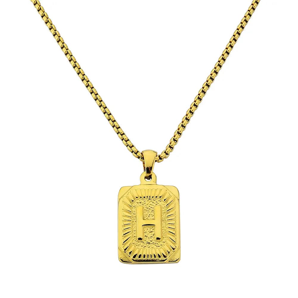 Lost Letter-H Halskette Gold