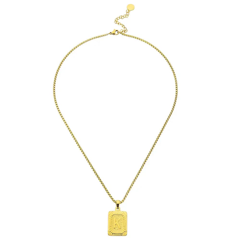 Lost Letter-K Halskette Gold