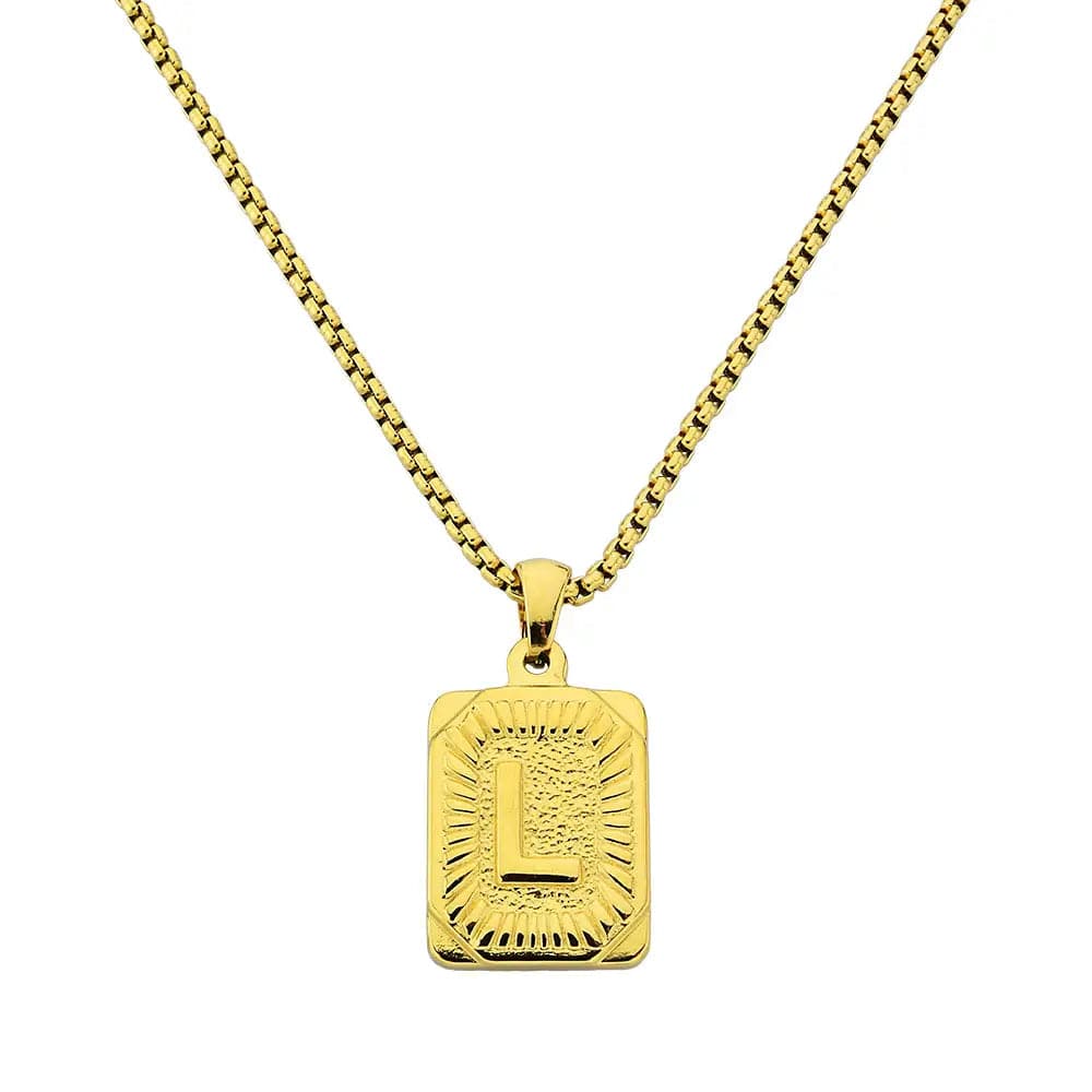 Lost Letter-L Halskette Gold