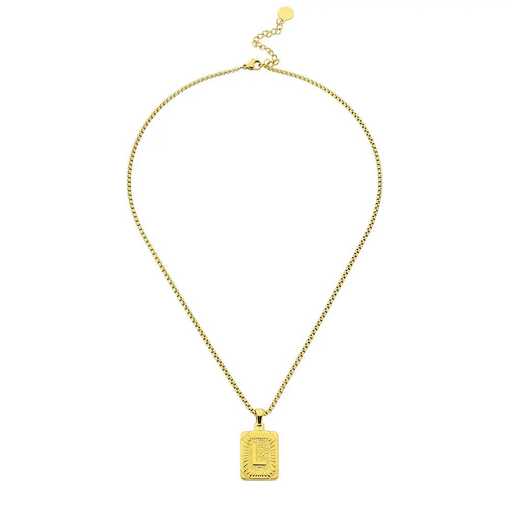 Lost Letter-L Halskette Gold