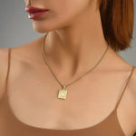 Lost Letter-M Halskette Gold