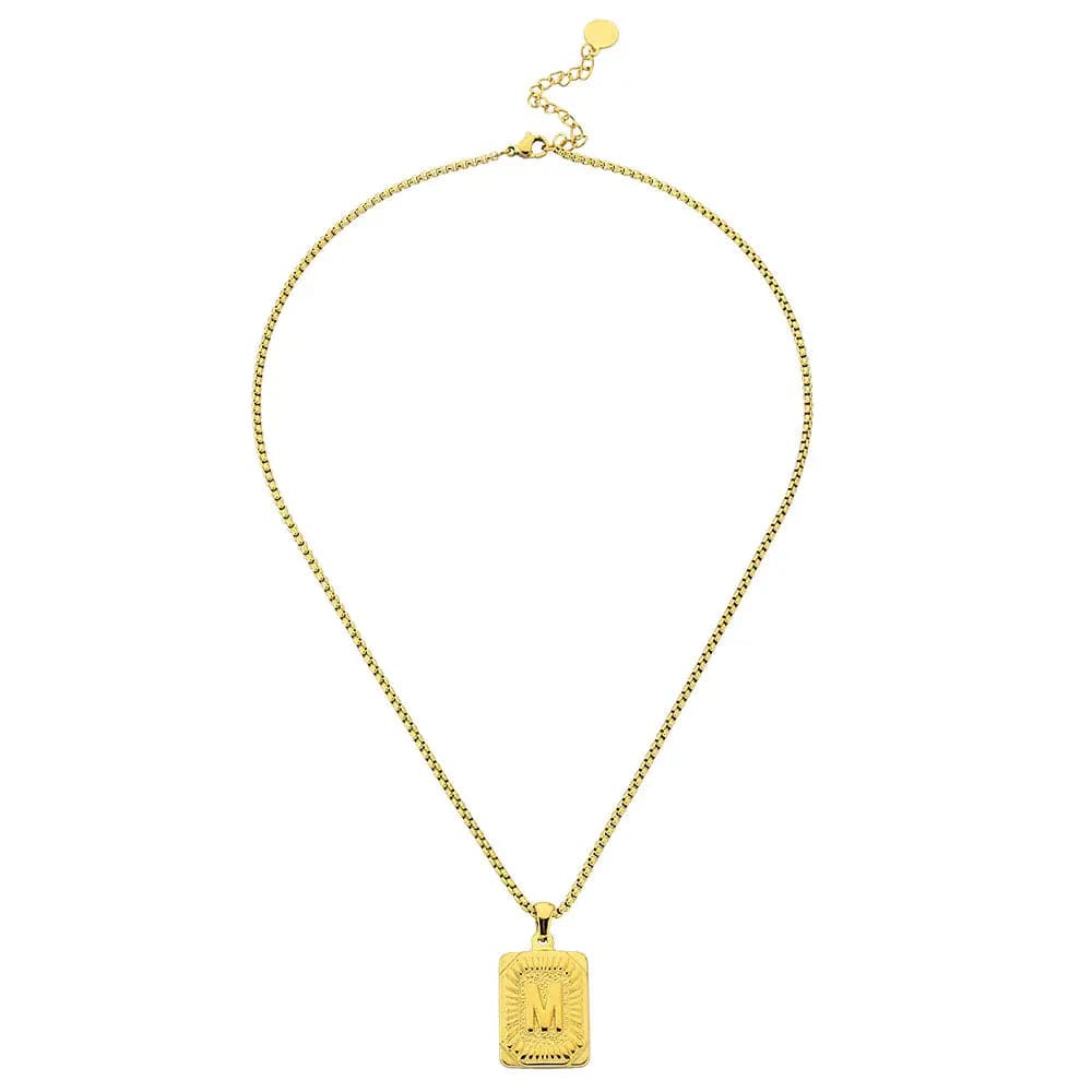 Lost Letter-M Halskette Gold