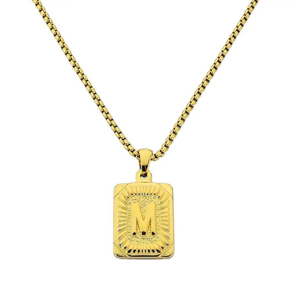 Lost Letter-M Halskette Gold
