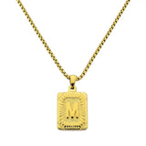 Lost Letter-M Halskette Gold